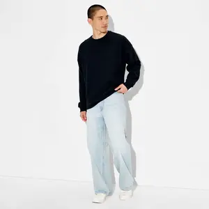 Men's Waffle Pullover Sweatshirt - Original Use Black L