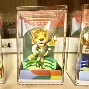 [FIFA Official Licensed Product] 2026 World Cup Sports Collectible Figure Set - 3 Friendly Vibrant Mascots (Maple/Clutch/Zayu), Durable Plastic 3-Piece Box, Transparent Showcase Packaging