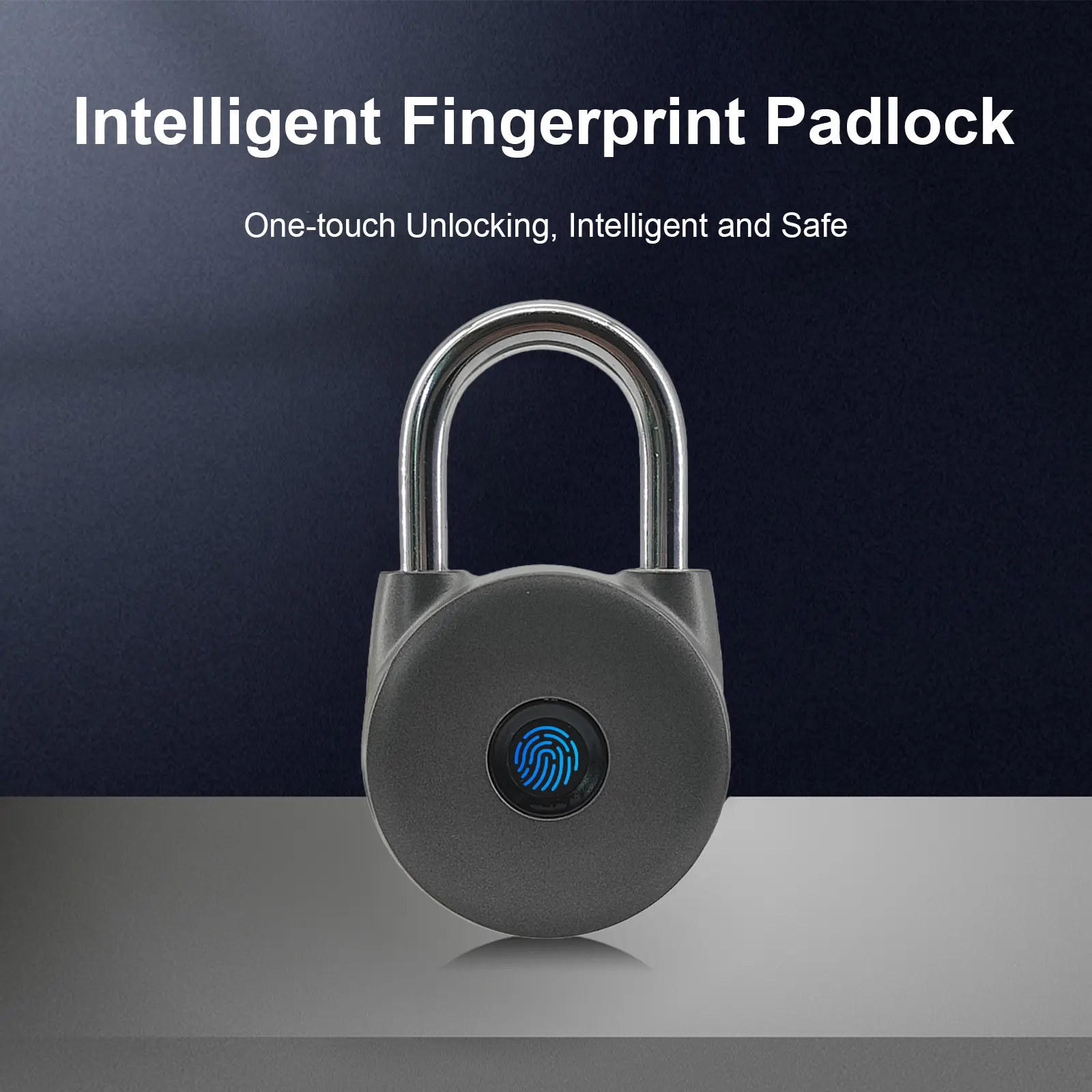 Battery Powered Biometric Fingerprint Combination Padlock, Intelligent and Safe BTS Smart Keyless Lock with USB Recharge, Electronic Key Backup, 20 FP Capacity, IP55 Waterproof, 2000x Uses, Easy-to-Use Digital Interface for Luggage, Gym Locker