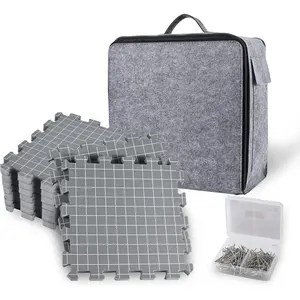 Blocking Mats for Knitting & Crochet Project,Extra Thick Blocking Boards with Grids for Needlepoint or Crochet,9 Pack Knitting Mats with 150 T-Pins and Storage Bag