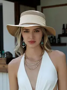 Women's Bowler Hat, Beach Vacation Sun Protection Cap, Outdoor Travel Accessory, Fashionable Comfort Design, All-Season Slim Fit