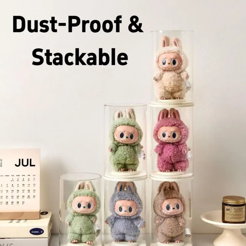 Clear Dustproof Rotating Display Box.forKeychain,Watch,Jewelry,Home Organizer,LivingRoom,Bedroom,Study Room,No Battery,Multifunctional StorageSolution,blind box display Fitting