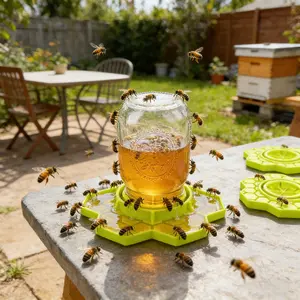 Bee Feeder Silicone Sugar Water Station, Garden Bee Drinking Device Tool, Suitable for Mason Jars, Honeybee Feeding Equipment