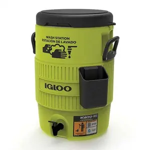 Igloo Portable Coolers, Type: Hand Wash Station, Volume Capacity: 5 Gal, Color: Flourescent Green, Material: Polyethylene, Height (Inch): 20-3/8, Depth (Inch): 14-1/2 42260