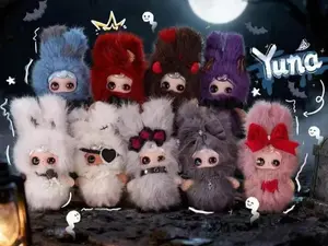 Yuna Beneath the Nightfall Plush Blind Box, Cute Night Theme Stuffed Doll & Trendy Collectible Gift for Girls, Bedside Cozy Decor Companion