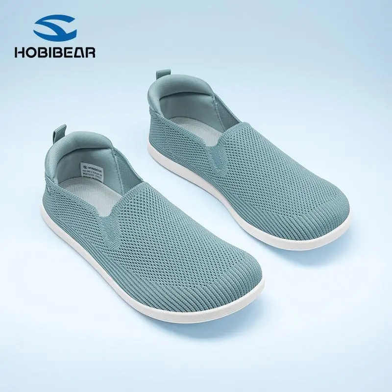 HOBIBEAR Women's Low Top Slip On Trainers, Casual Fabric Walking Shoes with a Flexible Wide Toe Box for All Seasons