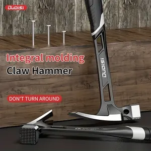 Heavy-Duty One-Piece Claw Hammer, Multi-Functional Claw Hammer with Shock-Absorbing Nylon Handle, Non-Slip Grip & High-Carbon Steel Construction, Ideal for Demolition, Smooth Finish Hand Tools, Him Dad Birthday Gift, Clawhammer, Diy Tools, Hardware