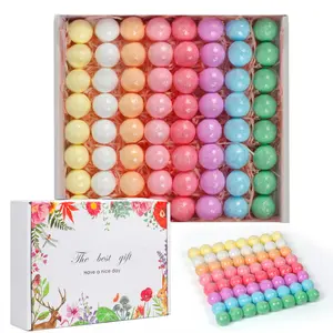64-Piece Essential Oil Bath Salt Bomb Gift Set (Individually Wrapped): A Premium Self-Care SPA Gift, Top Choice for Anniversary/Birthday Presents, Perfect for Her Who Has Everything, Body Care Products