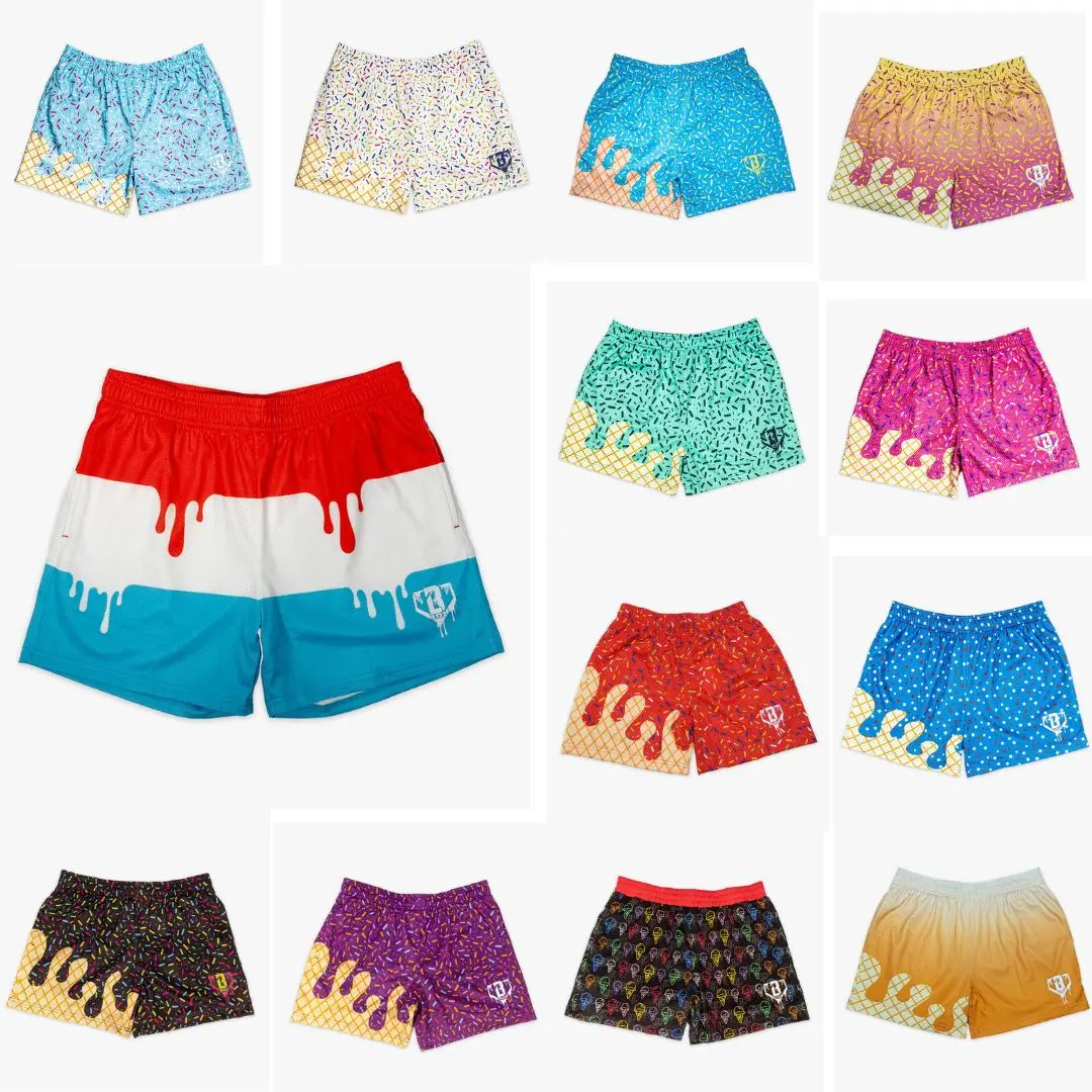 Ice Cream Mesh Shorts Lightweight Quick Dry Summer Shorts for Men