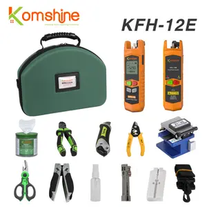 Komshine KFH Series FTTH Toolkit KFH-12E With Fiber Optic Power Meter, Fiber Visual Fault Locator, All kinds of Fiber Strippers (KFH-12E)