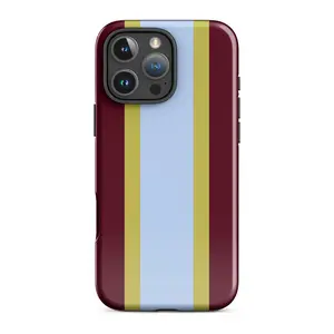 REGATTA STRIPE Phone Case | Burgundy Stripe Pattern | Preppy Coastal Aesthetic iPhone 17 16 15 14 13 MagSafe | Monogram Option