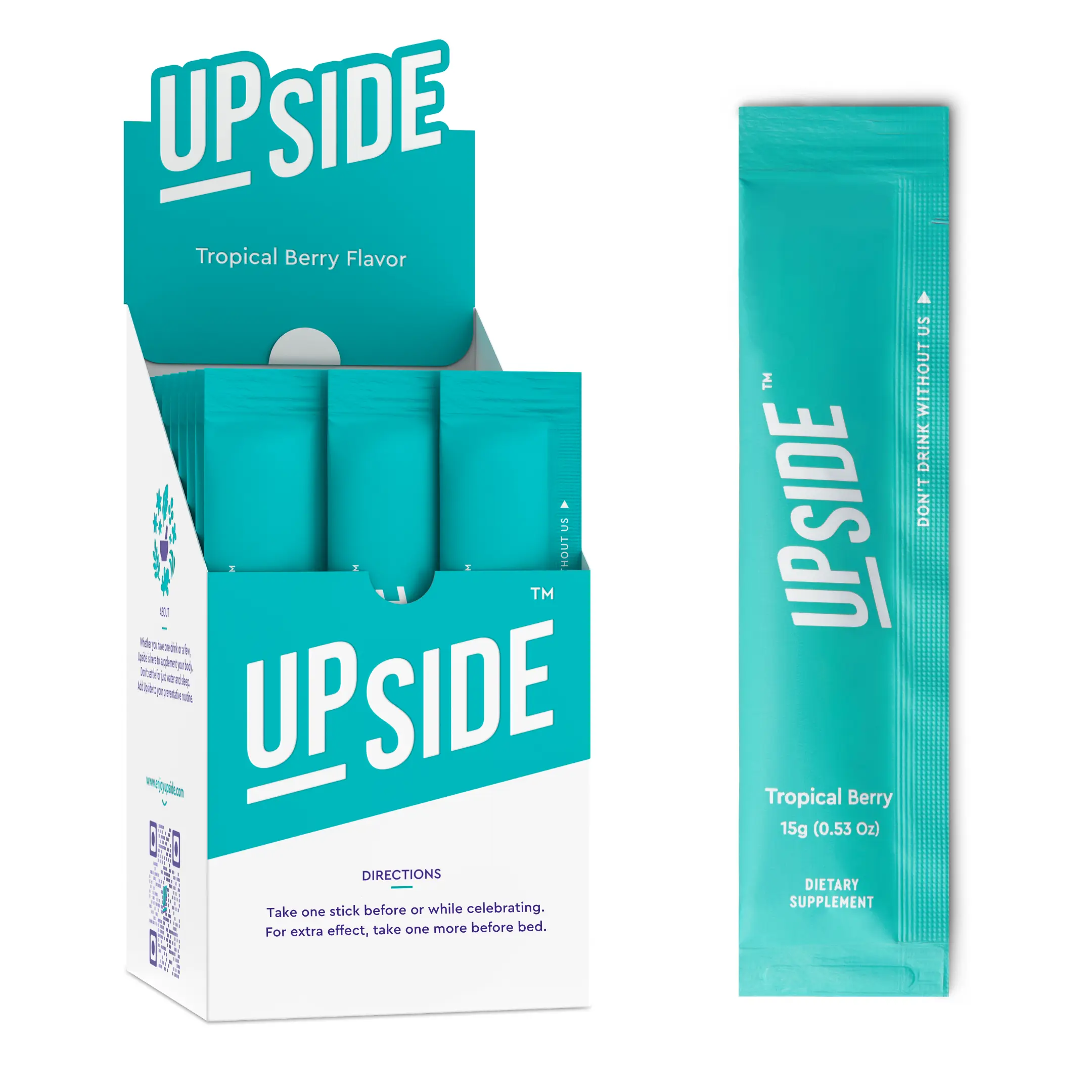 UPSIDE Pre-Celebration Vitamin Jelly Sticks, Natural Ingredients for Better Mornings, Eat One Before/While Celebrating!