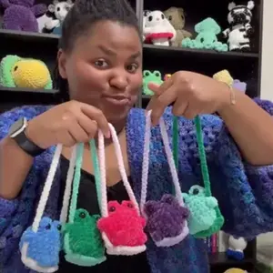 Hand-crocheted car swing