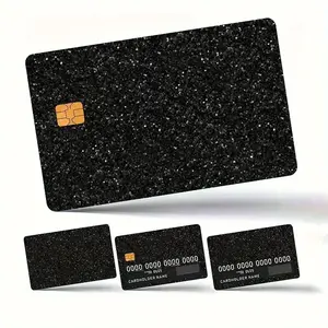 4Pcs/set Shimmering Glitter Card Stickers - Trendy Fashion for Men/Women - Non-Stick Safe for Credit, Shopping & Bus Cards