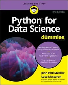 USED-Python for Data Science for Dummies by Mueller, John Paul (Paperback)