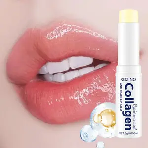 Rozino Collagen Hyaluronic Acid Lip Balm, swipe directly on lips as needed throughout the day, a smooth and lightweight step for soft looking lips 3g
