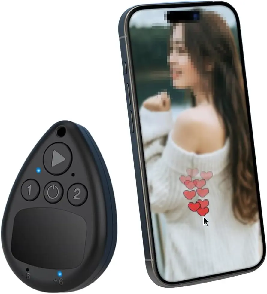 Wireless Auto Clicker for iPhone iPad Android Bluetooth Screen Tapper with Built-in Battery Silent Operation for TikTok Live Gaming Reward Tasks Portable Smart Tapping Tool