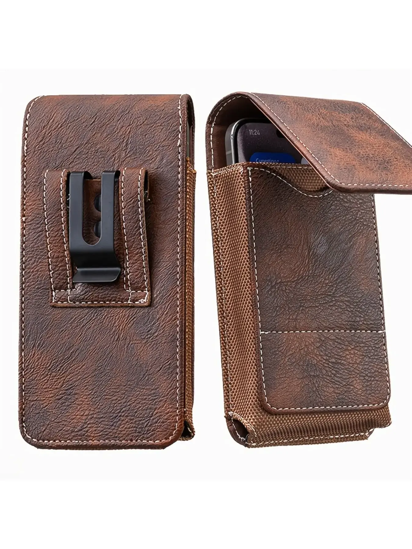 Men's Cell Phone Holster Pouch with Card Holde