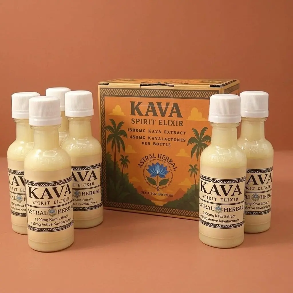 Kava Spirit Elixir - 1500mg Kava Extract and 450mg Kavalactones per 50mL Bottle