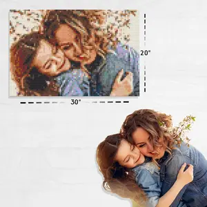 Custom Bricked Mosaic Portrait 30x20"