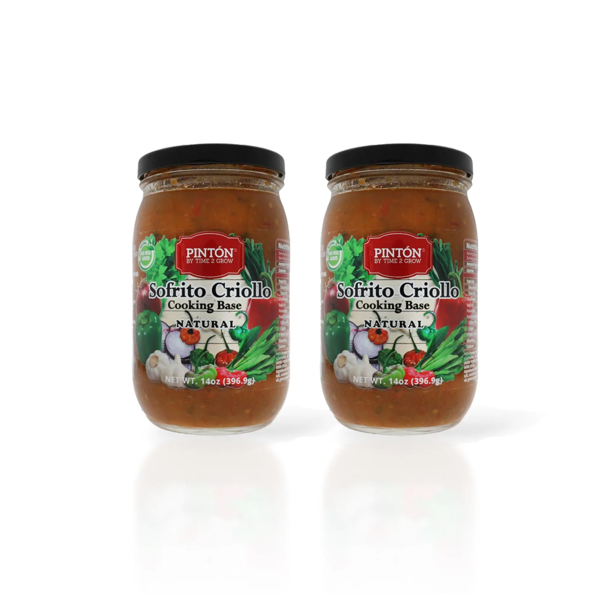 PINTÓN Sofrito Criollo Cooking Base (2PACK) - Authentic Natural Blend with Spicy Lime Garlic & Traditional Caribbean Flavors for Guisos Sopas Arroces