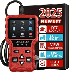 V310 OBD2 scanner diagnostic tool for real-time monitoring of compatible engine data for cars and trucks