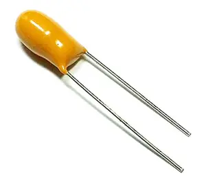 10uF, 20V Solid Resin Dipped Tantalum Capacitor, polarized, +/-20%