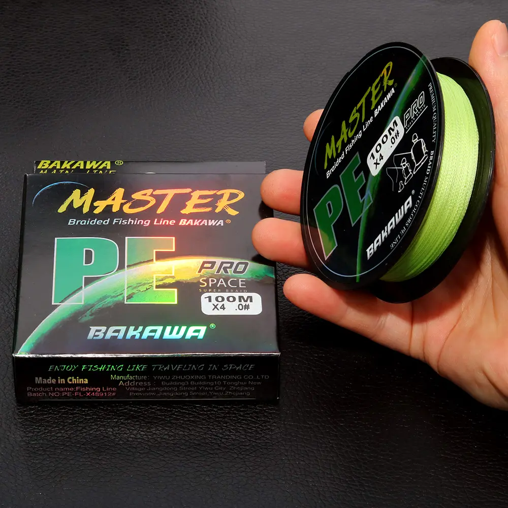 Bakawa X4 Braided Fishing Line Pe Material Durable 100m for Saltwater & Freshwater Fishing, Universal Fishing Gear Accessory, Fishing Tackle, Fishing String, Fishing Stuff