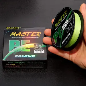 Bakawa X4 Braided Fishing Line Pe Material Durable 100m for Saltwater & Freshwater Fishing, Universal Fishing Gear Accessory, Fishing Tackle