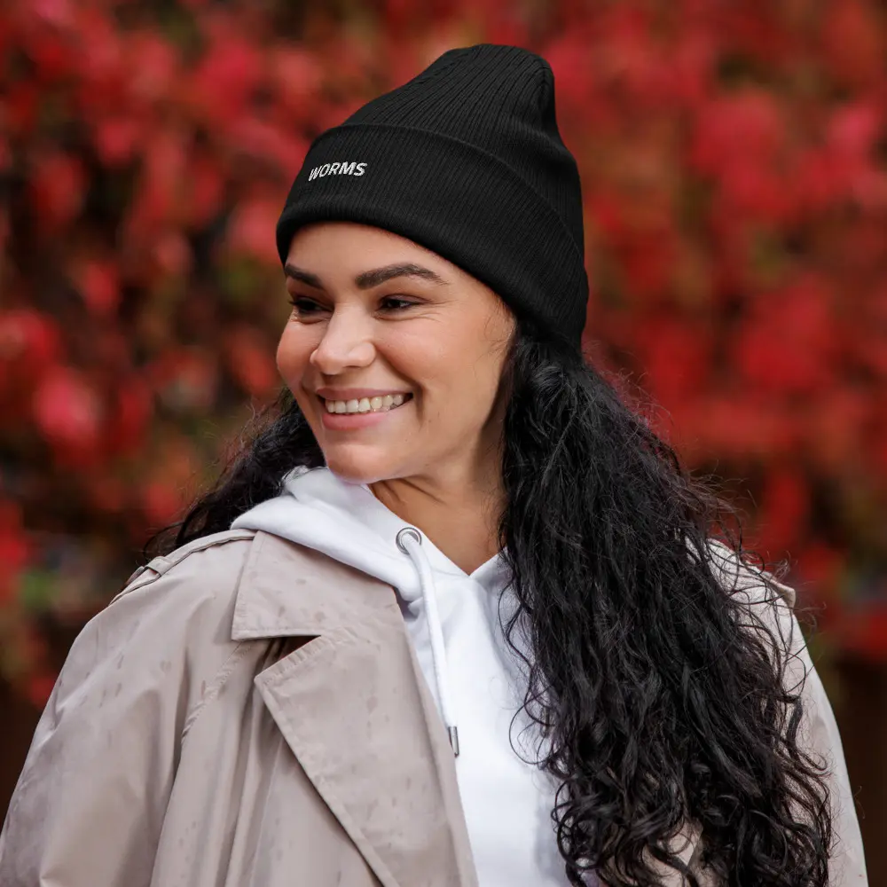 Organic Ribbed Beanie - 100% Organic Cotton, Lightweight, Cuffed Beanie, Perfect for Outdoor Wear