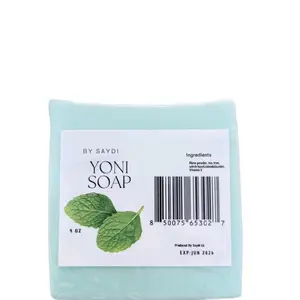 Saydi yoni soap 120ml with alum & peppermint - refreshing scent for intimate zones -cream for skin care - aftershave,foam comfort soothing cleanser cleansing scented body wash