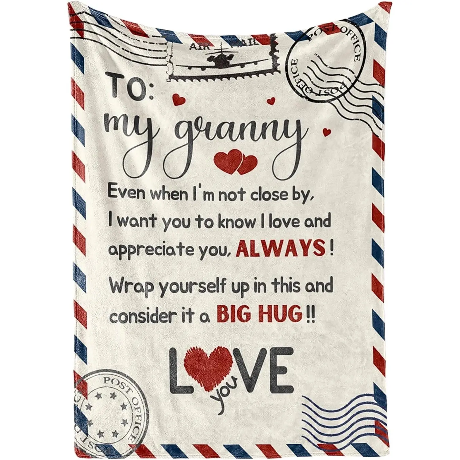 Granny Gifts, Grandma Gifts for Granny, Flannel Throw Blankets on Mother's Day, Christmas, Birthday, Letter