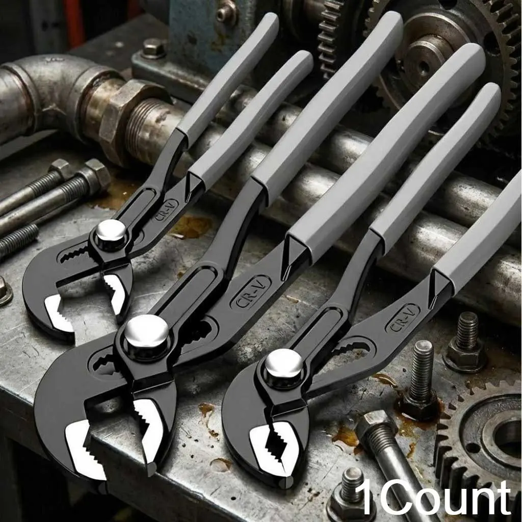 Quick-Release Adjustable Pipe Wrench - Multi-Purpose Plumbing Tool for Kitchen & Bathroom Repairs, Durable & Non-Slip, High-Pressure Anti-Rust Universal Plumber Tool for Tight Spaces, DIY Water Pipe Fix.