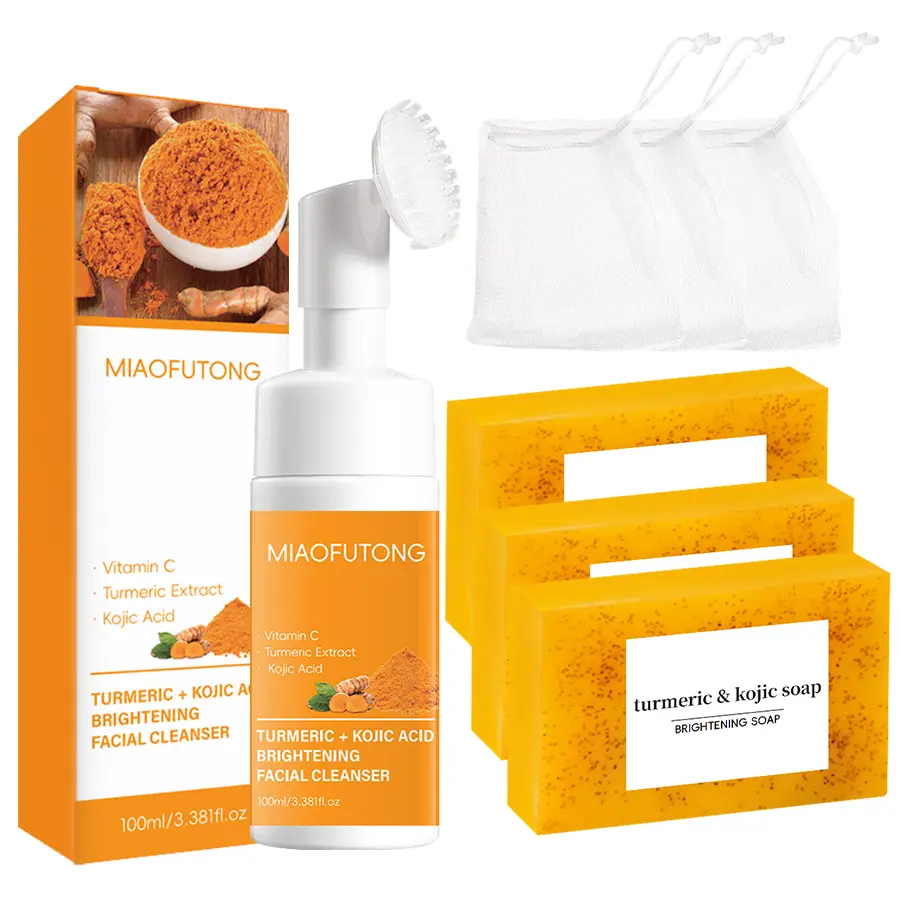 Turmeric facial cleanser, turmeric mousse, buy turmeric facial cleanser with turmeric soap, Mother's Day gift kojic face