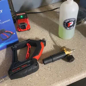 Product Review of Tool Daily Short Handheld with  Cannon FOR PRESSURE WASHER,  1/4 Inch Quick Connector, Water Spray Tool with 5 Nozzle Tips, 1 Liter snow foam lance, FathersDayGift from S**8