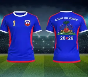 Trendy 2026 Haiti Soccer Fan Jersey Blue Red Football Supporter Shirt World Tournament Graphic Tee Match Day Gift Idea for Men Women