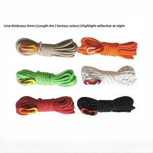 4Mm bold outdoor camping tent wind rope binocular buckle aluminum alloy umbrella rope canopy fixed rope sliding adjustment buckle