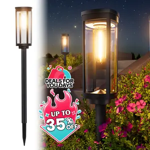 Solar Outdoor Lights,Elegant Solar Pathway Lights Modern Luxury | Easy Installation, Auto On/Off & IP65 Waterproof | For Garden, Yard & Driveway, Outdoor Solar Lighting, Decorative & Rechargeable,easiestgardenmakeover,summergarden