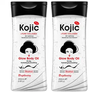 2pcs 200ml ROUSHUN Kojic acid Body Oil Skin care essential oil moisturizing oil for men and women, full body essential oil moisturizing and hydrating care Moisturizer suitable for all seasons, portable for travel for Body, Face, Hand,Foot, Lip, Eye