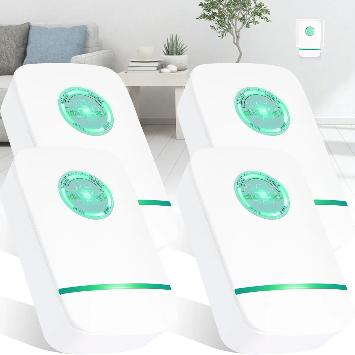 4PCS Smart Plug Device & Office US Plug with Built-In Indicator Light,  for Home/Office/Restaurants/Factory