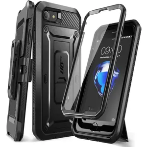 Case For iPhone SE 3rd Generation,iPhone SE 2nd Generation,iPhone 7,iPhone 8 (Unicorn Beetle Pro), with Screen Protector & Stand & Holster Rugged Phone Case For iPhone SE, Black