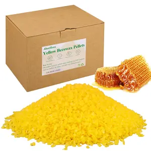 Yellow Beeswax Pellets, 5LB Natural Organic Beeswax for Candle Making, Beeswax Pastilles for Skin Care DIY Creams, Lotions, Lip Balm and Soap Making Supplies