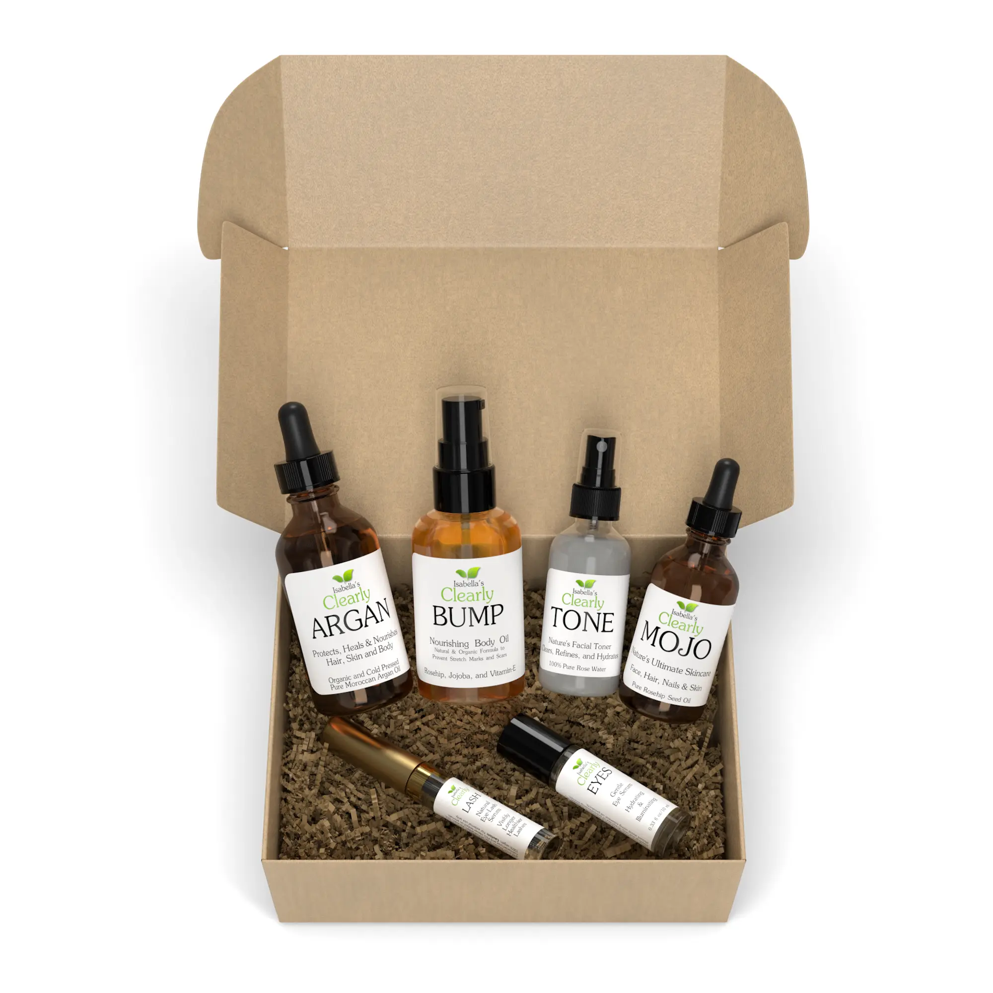 Clearly MAMA Ultimate Beauty Set for Moms & Expecting Mothers | 6-Piece Natural Skincare Kit with Moisturizer, Hair Treatment, Rose Water Toner, Lash Serum, Belly & Body Oil | USA Made | Perfect for Pregnancy, Birthdays & Baby Showers