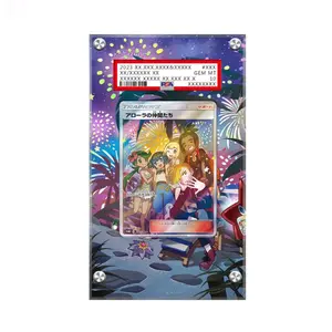 [Display Case]Pokemon Friends in Alola Chinese 1st Anniversary Promo 081/s-p, Sun and Moon Promos 401/sm-p - Extended Art Pokemon "PSA" Graded Card Display Case