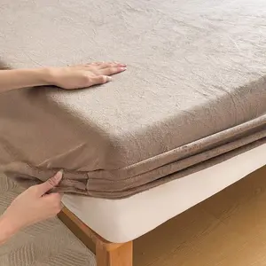 Luxury Faux Wool Warm Bed Sheet, Multiple Colors Available, Ideal for King Size Beds, Cozy Bedroom Essential, Soft & Comfortable Linen, Easy Care, Bedding Accessories