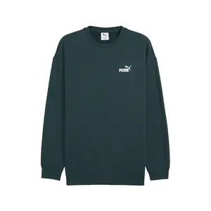 PUMA Mens Maximal Metallic Relaxed Crew Neck Sweatshirt Casual - Green
