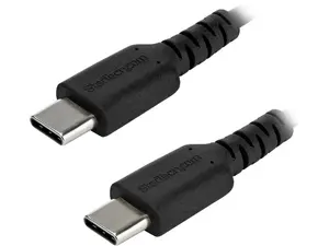 StarTech.com RUSB2CC2MB 2m (6.56 ft.) USB C Cable - Durable USB 2.0 Type C Cord - Data & Charging - Male to Male - Black (RUSB2CC2MB)