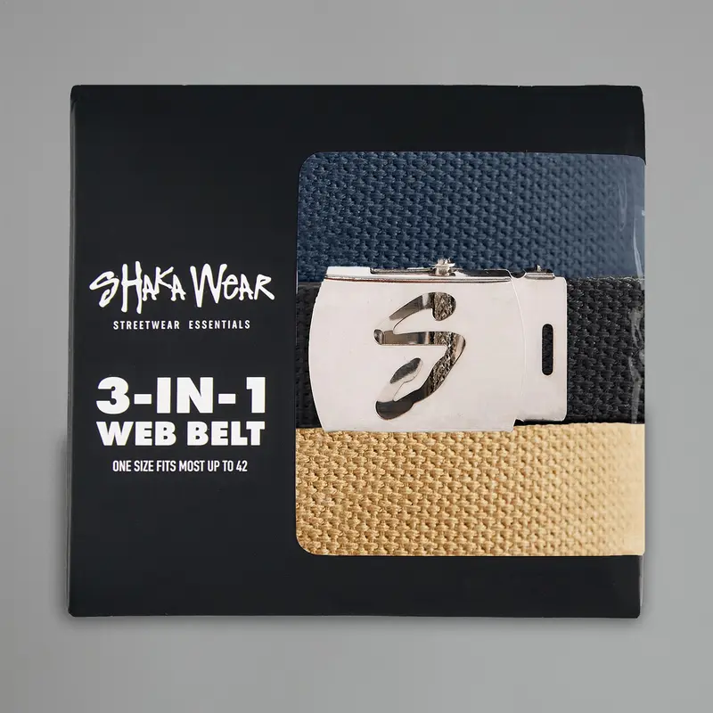 3-in-1 Web Belt, Fashion Clothes Accessory for Daily Wear