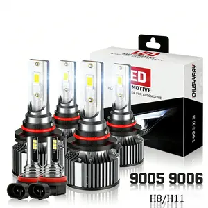 9005 9006 H11 LED Headlight Bulbs Waterproof 4/6-Pack, Quadruple Cooling System Pure Copper Base, Intelligent Temp Control, 12000RPM Quiet Fan, 50000+ Hours Lifespan, Plug & Play for Most Vehicles