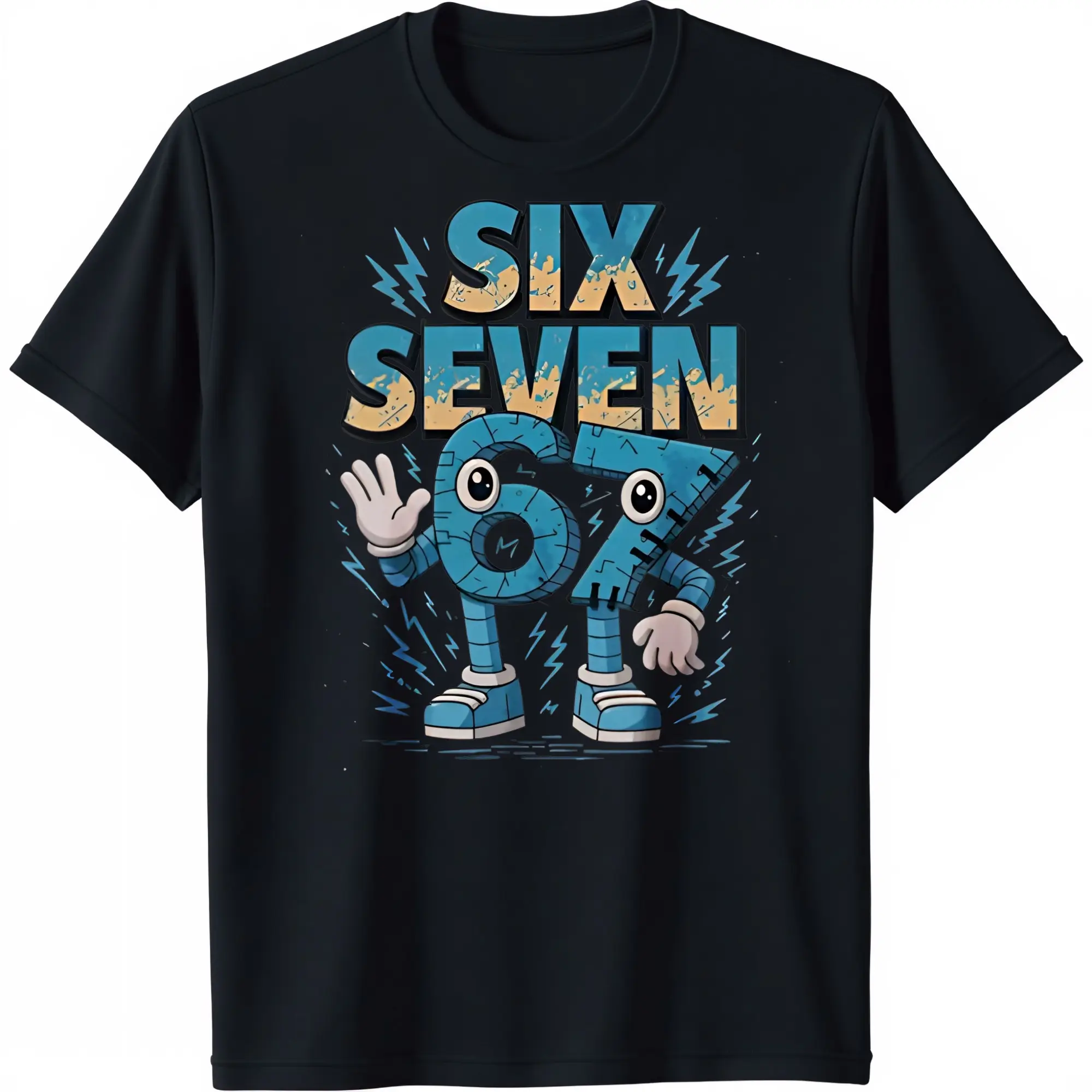 Men's Robot 67 Graphic T-Shirt, Casual Breathable Cotton Top, Lightweight Short Sleeve Shirt for Beach Wear, Shortsleeve, Fitted, Streetwear, Tshirt